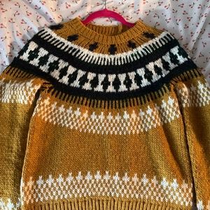 Yellow knit sweater